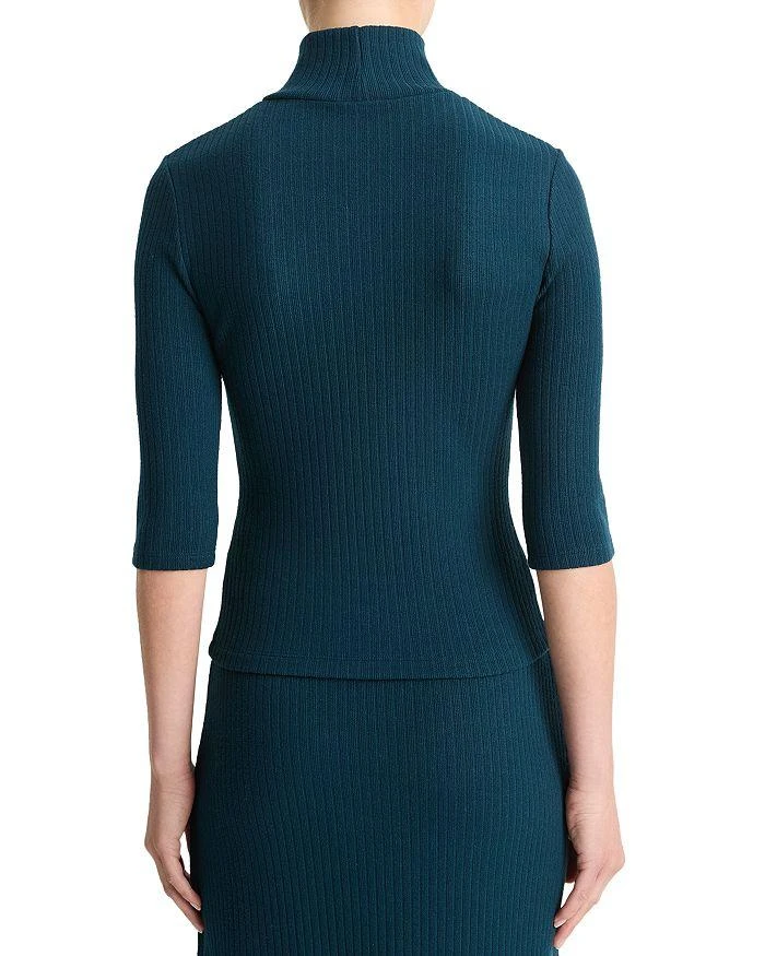 Vince Ribbed Three Quarter Sleeve Turtleneck 3