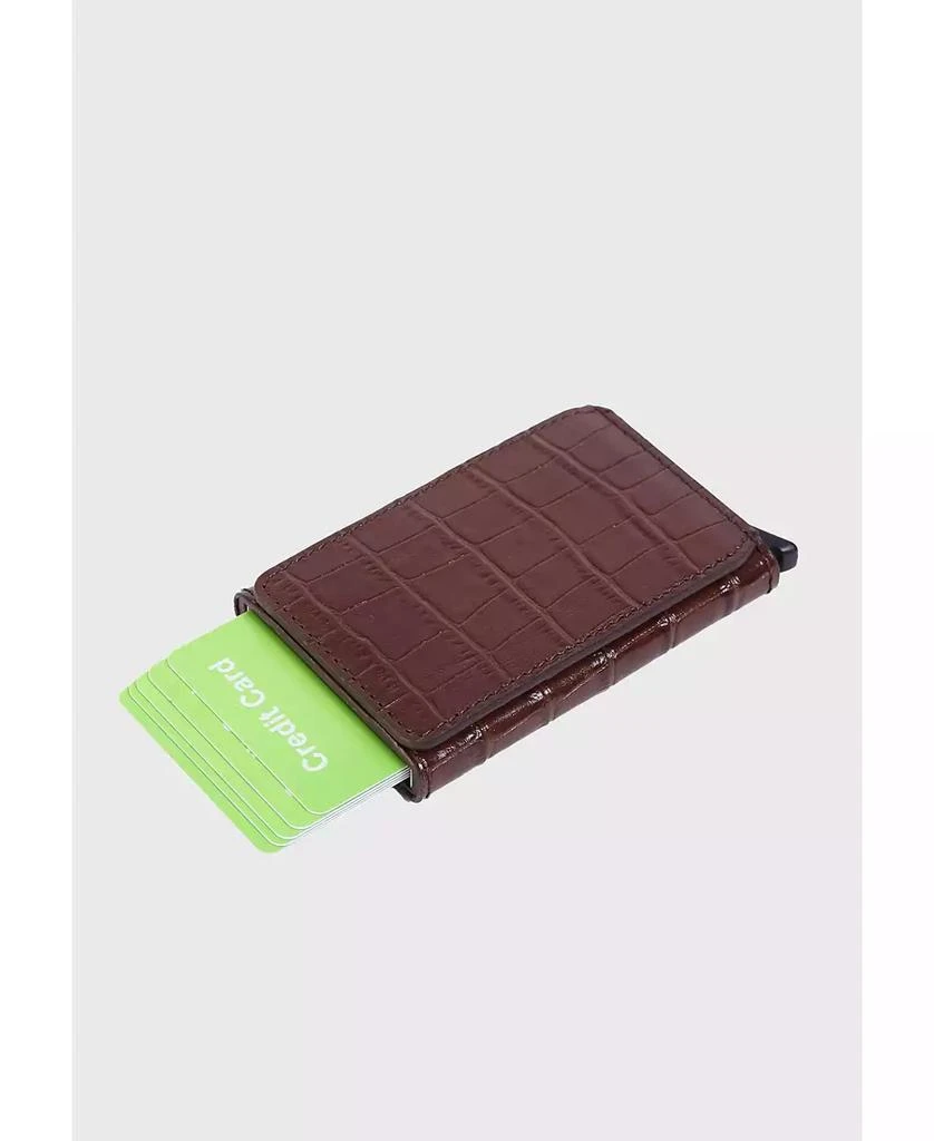 Furniq UK Genuine Leather Crocodile Pattern Card Holder 2