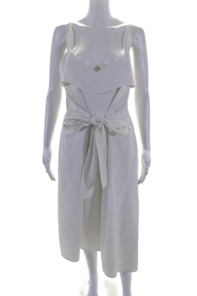 Colovos Womens Tank Tie Front Dress White