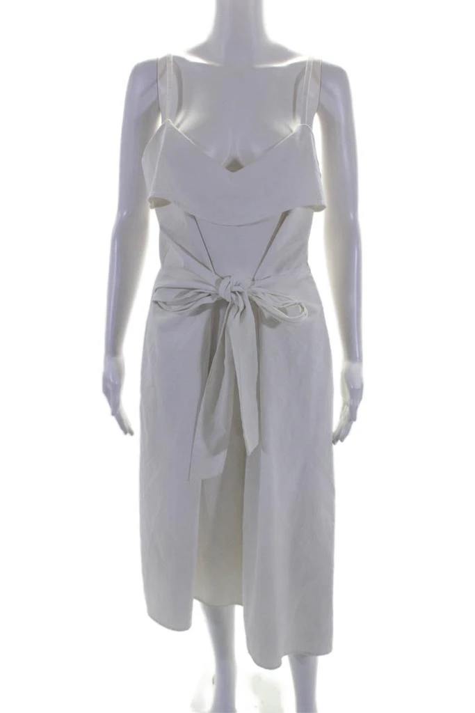 Colovos Womens Tank Tie Front Dress White 1