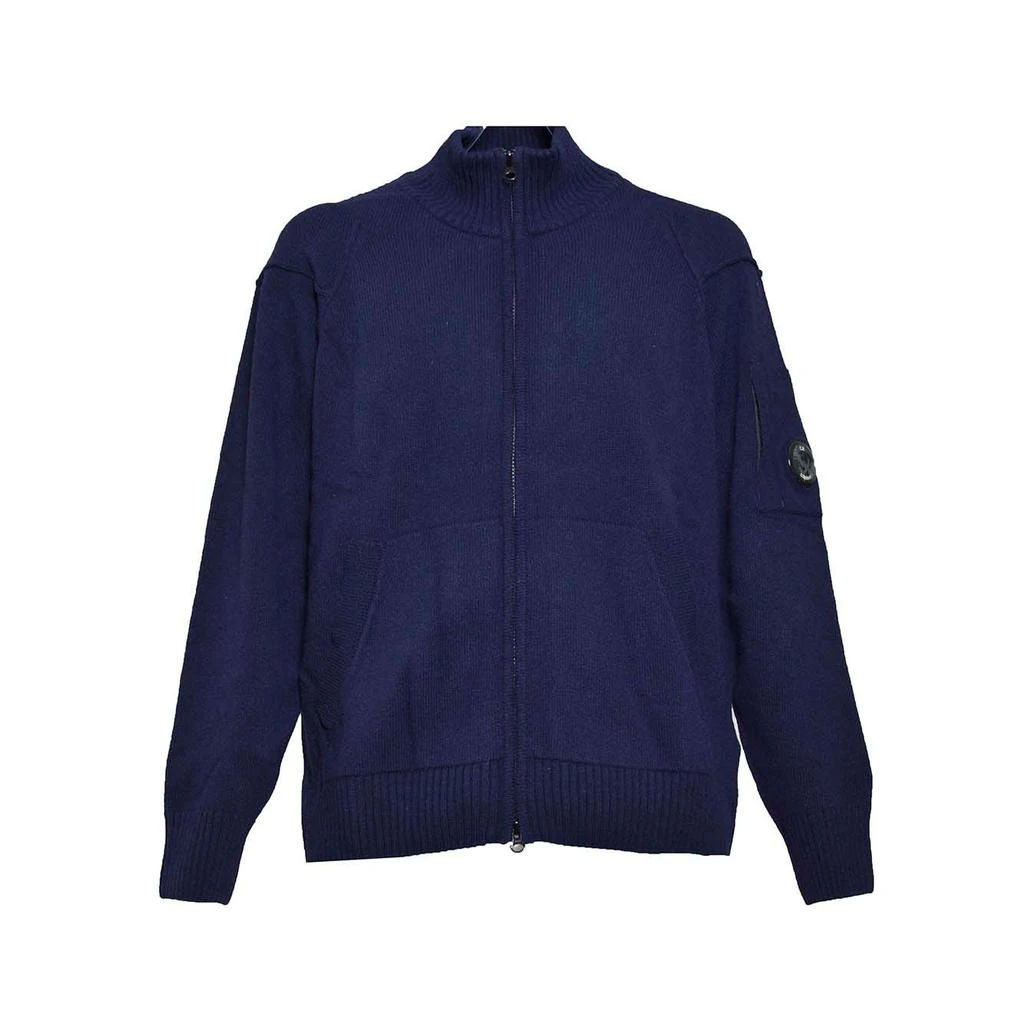 C.P. Company C.P. Company Lens Detailed Zip-Up Knitted Cardigan 1