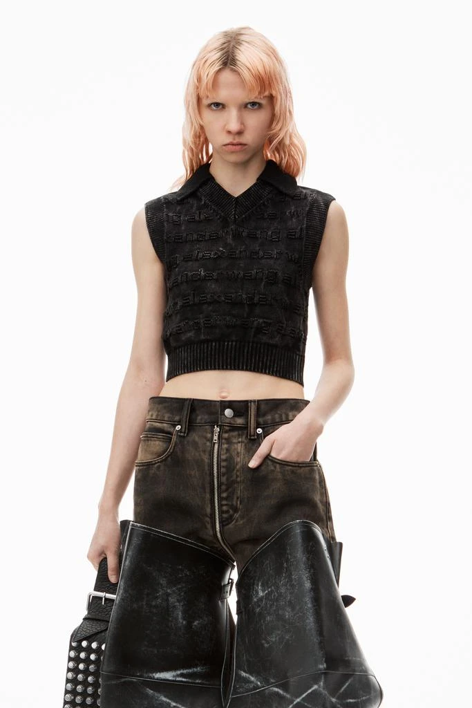 Alexander Wang 3D Logo Knit Vest in Cotton 1