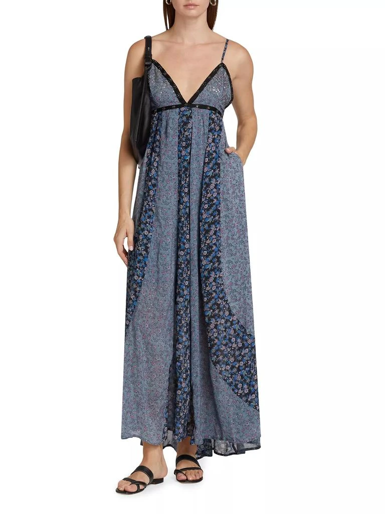 Free People Forever Time Paneled Floral Maxi Dress 3
