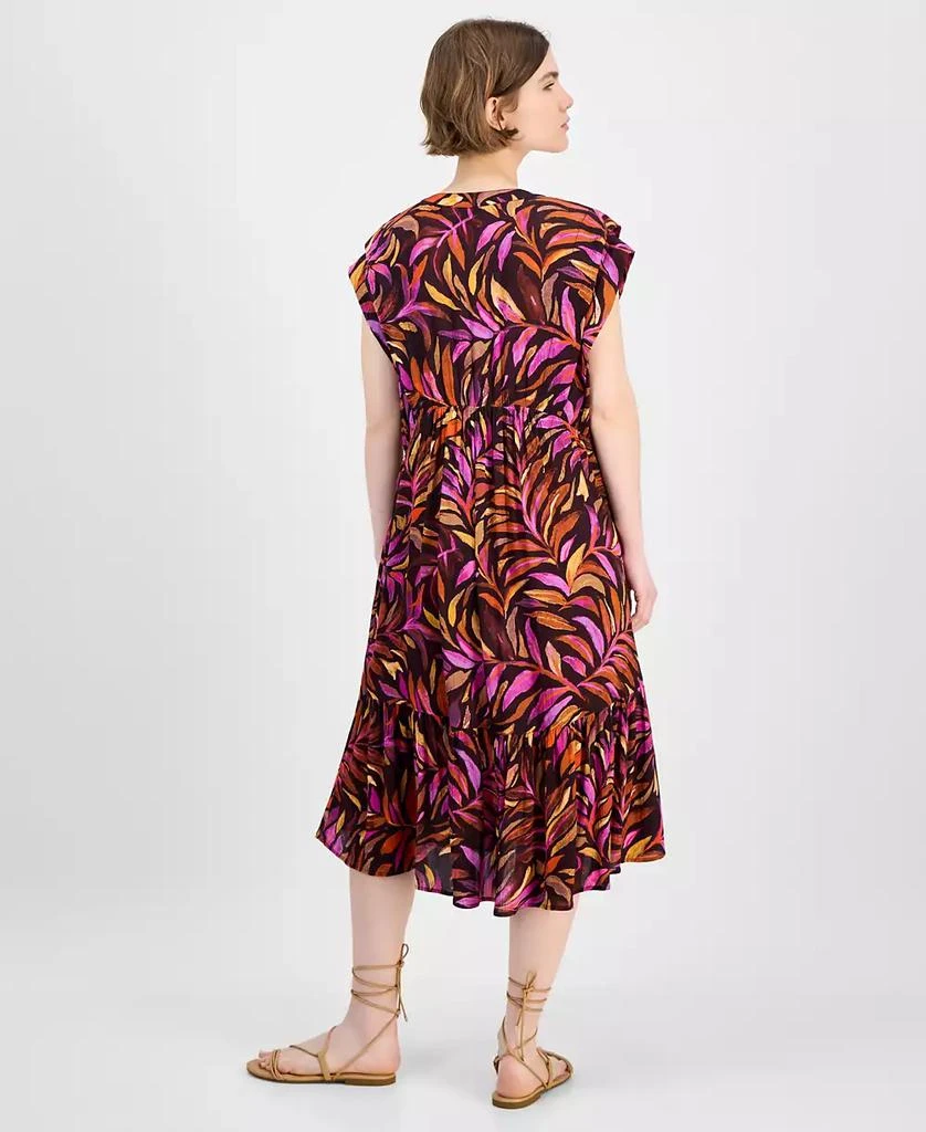 Democracy Women's Printed Extended-Shoulder Midi Dress 5