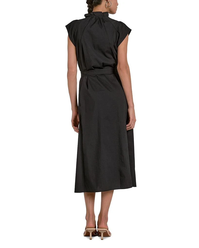 Elan Split V Neck Cap Sleeve Midi Dress 2