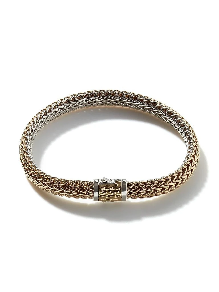 John Hardy Classic Chain 18K Gold & Sterling Silver Reversible Bracelet 4