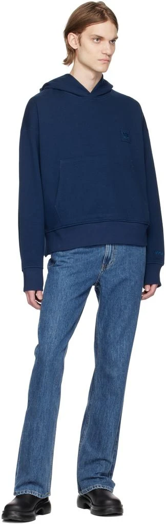 Wooyoungmi Blue Embroidered Hoodie 4