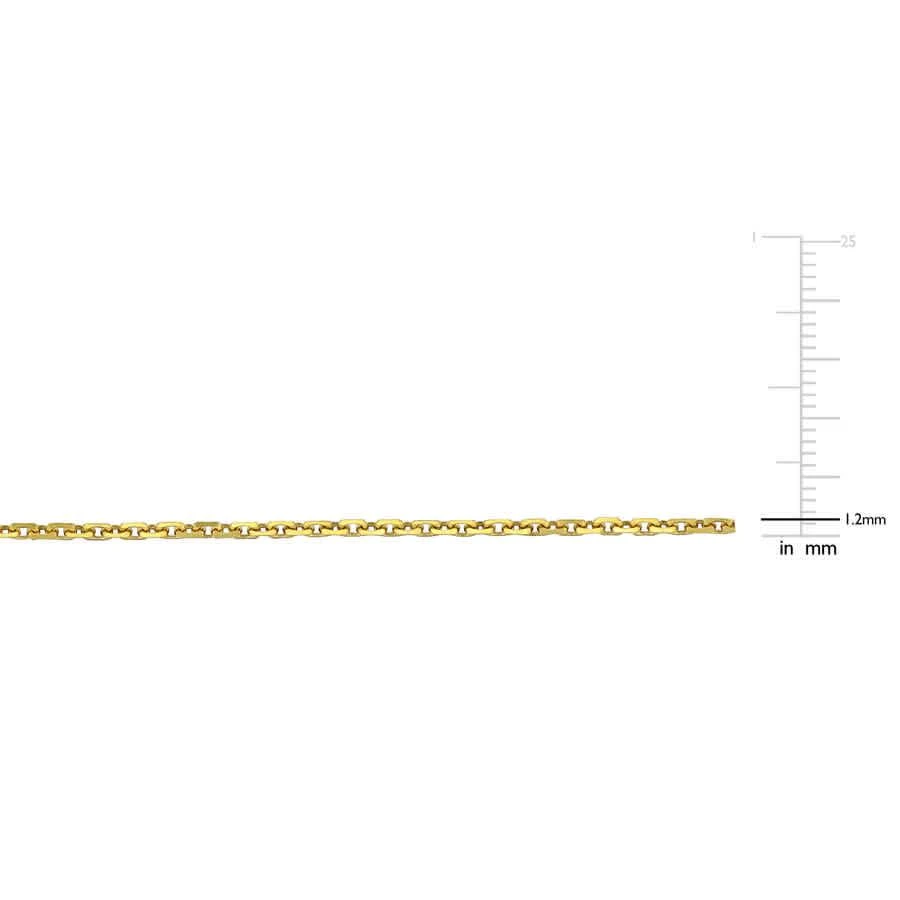Amour 1.2mm Diamond-cut Cable Chain Necklace In 14K Yellow Gold - 18 In 3