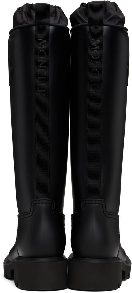 Moncler Black Kickstream High Rain Tall Boots