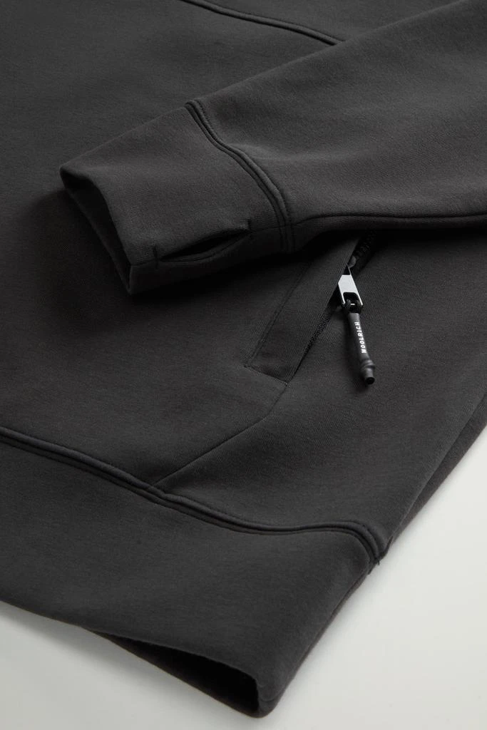 Woolrich Hoodie in Cotton Interlock- and Nylon-Blend by Todd Snyder - Men - Black 7