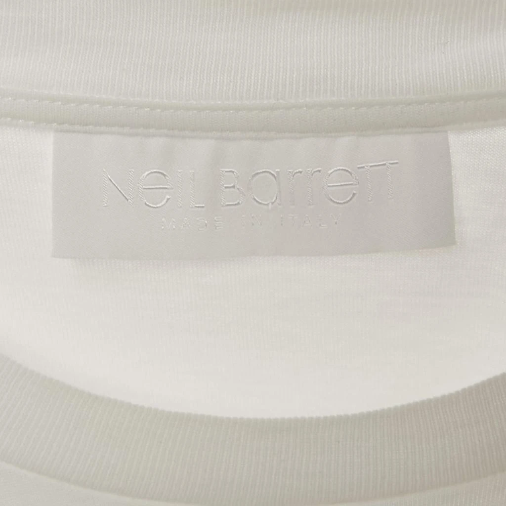 Neil Barrett Neil Barrett White Cyberpunk Print Jersey Slim Rolled Up Sleeve T-Shirt XL 4