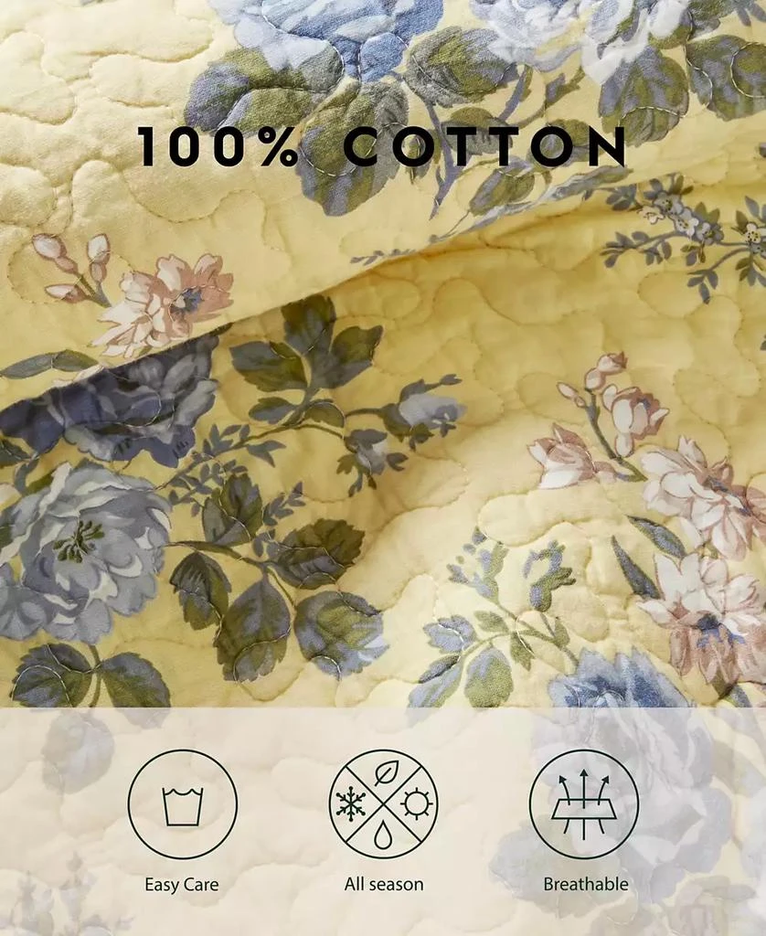 Laura Ashley Linley Cotton Reversible 3-Pc. Quilt Set, Full/Queen 7
