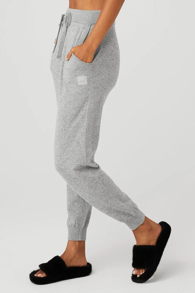 Alo High-Waist Cashmere Jet Set Pant - Dove Grey Heather 2
