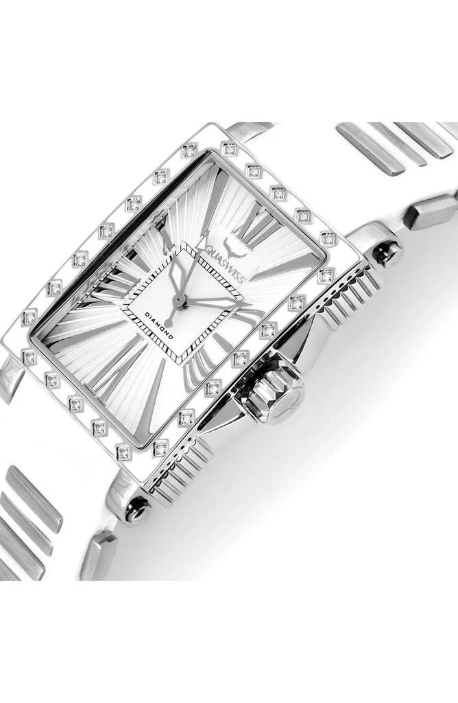 AQUASWISS Grace Silicone Strap Diamond Watch, 58mm 3