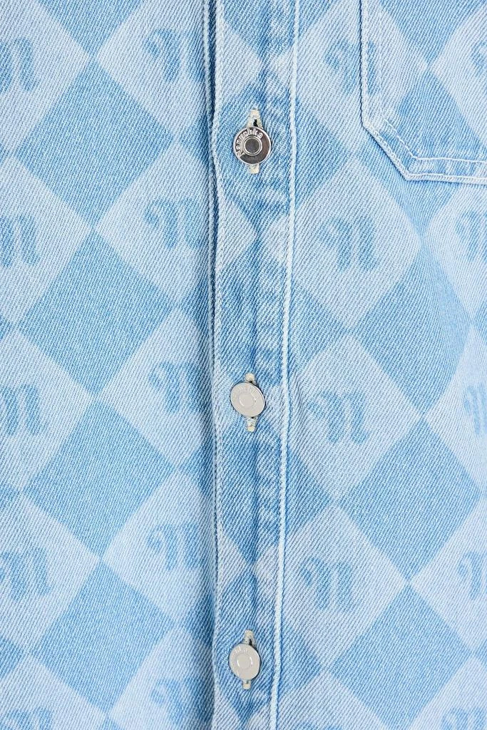 Nanushka Tristo oversized logo-print denim shirt 4
