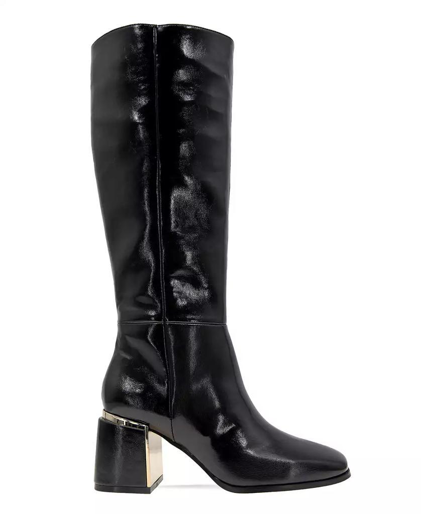 BCBG Women's Seena Block Heel Square Toe Tall Boots