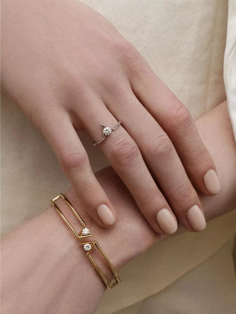 VRAI VRAI V 14K Yellow Gold & Lab-Grown Diamond Ring 2