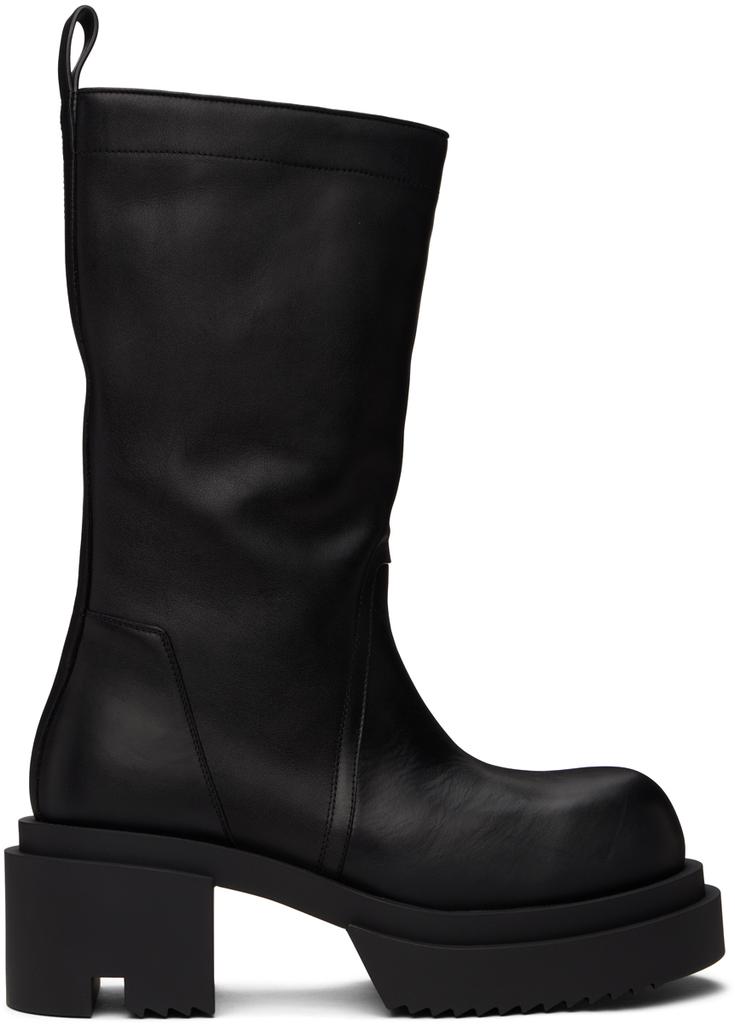 靴 rick owens PULL ON BOGUN / BLK Rick Owens Black Porterville Pull On Bogun Boots Rick Owens