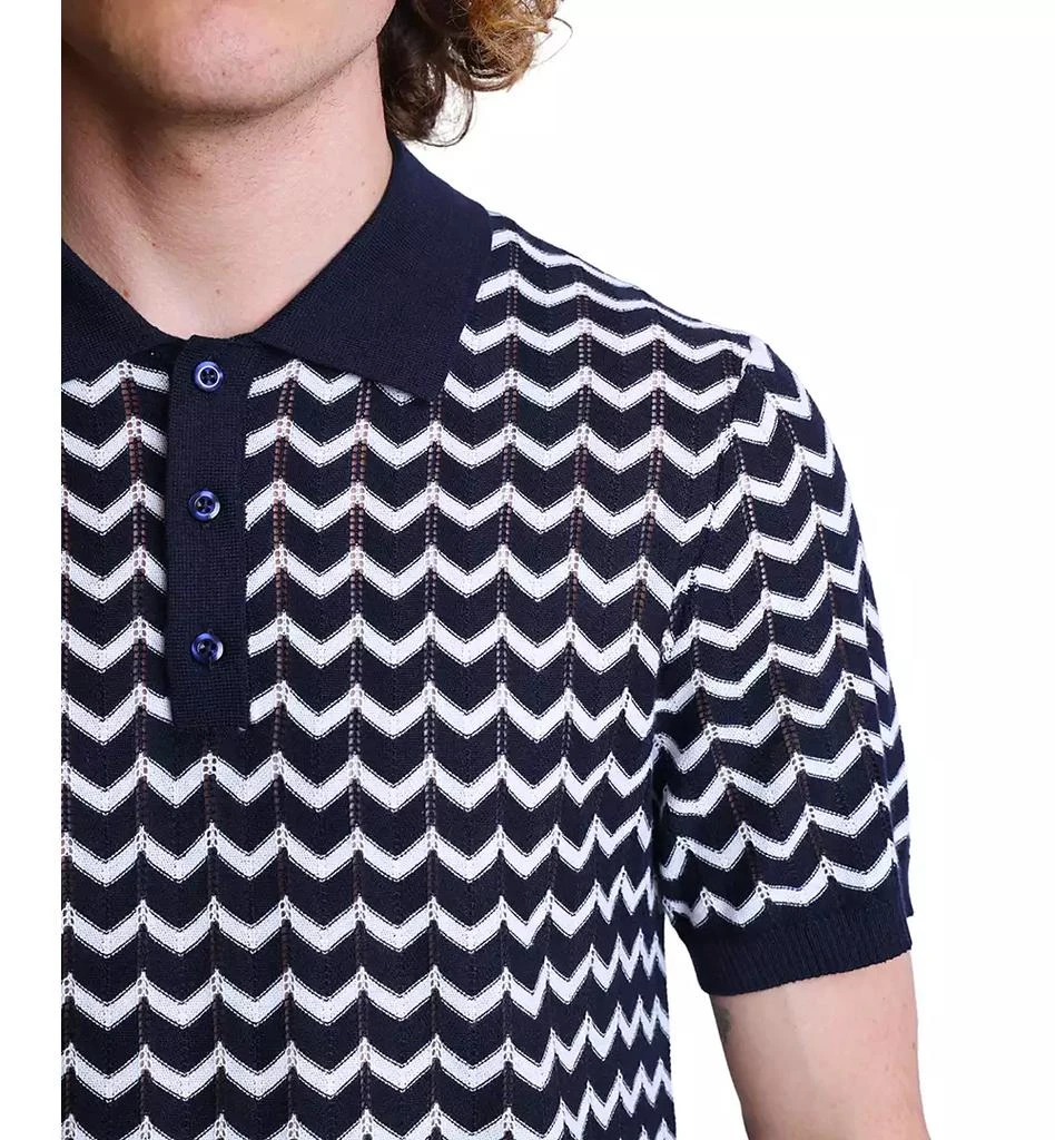 Paisley & Gray Men's Slim Fit Short Sleeve Chevron Polo Shirt 3