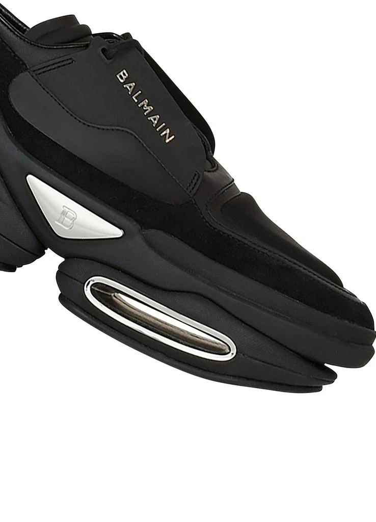 Balmain B-Bold leather and suede low-rise sneakers 6