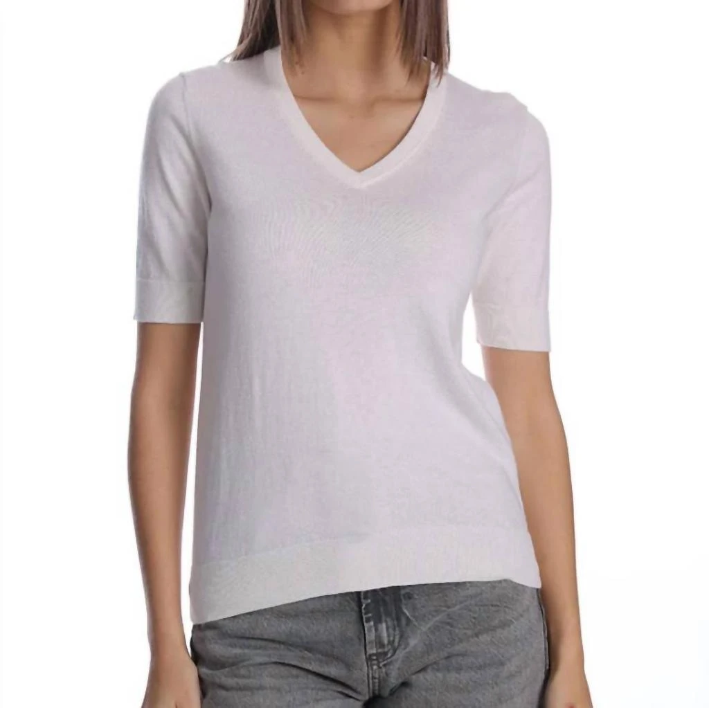 Minnie Rose Minnie Rose - Supima V-neck Tee 4