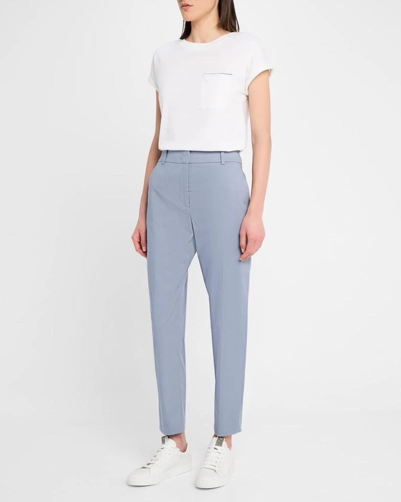 ELEVENTY New York Cropped Slim Straight-Leg Pants 2