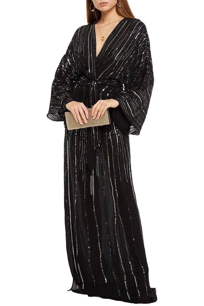 Dundas Belted embellished silk-chiffon jacket 2