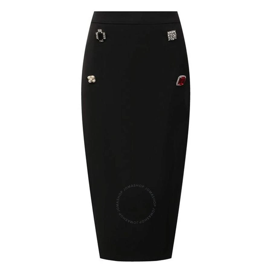 Vetements Ladies Black Fancy Button Skirt 1