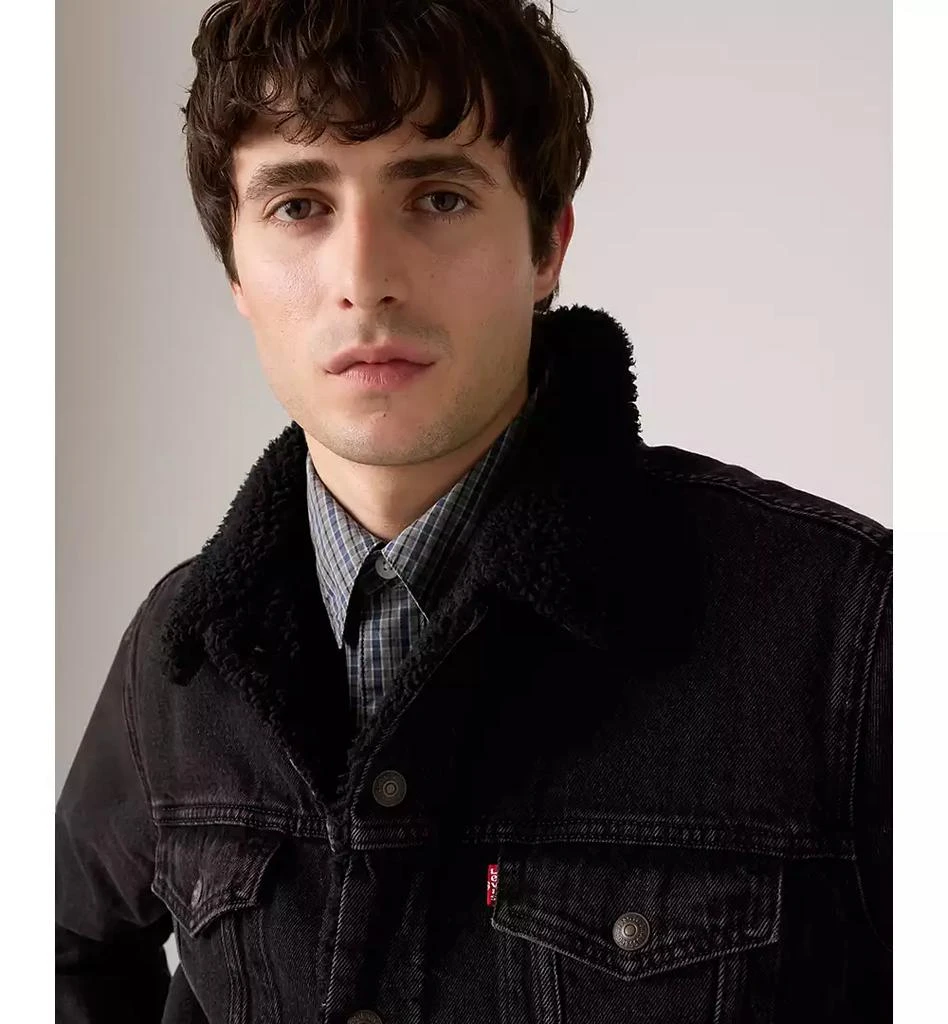 Levi's Men's Regular Fit Sherpa Denim Trucker Jacket 2