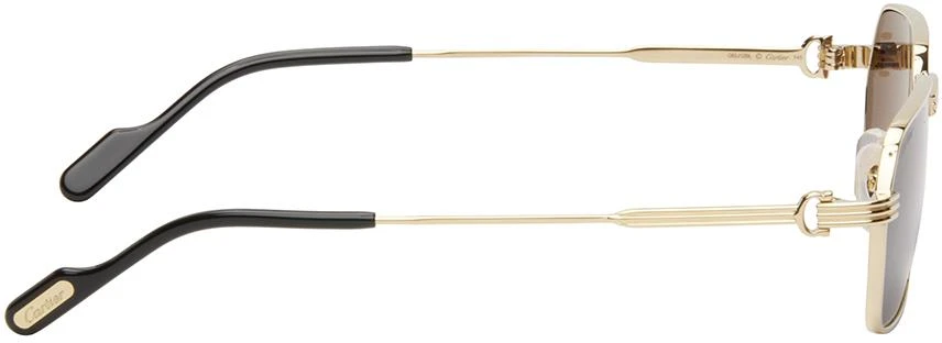 Cartier Gold Rectangular Sunglasses 2