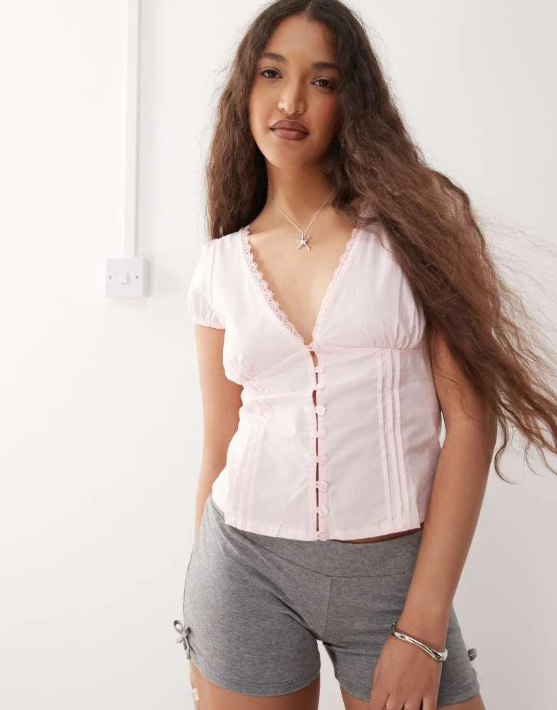 Motel Motel ilias corset top in pale pink 1