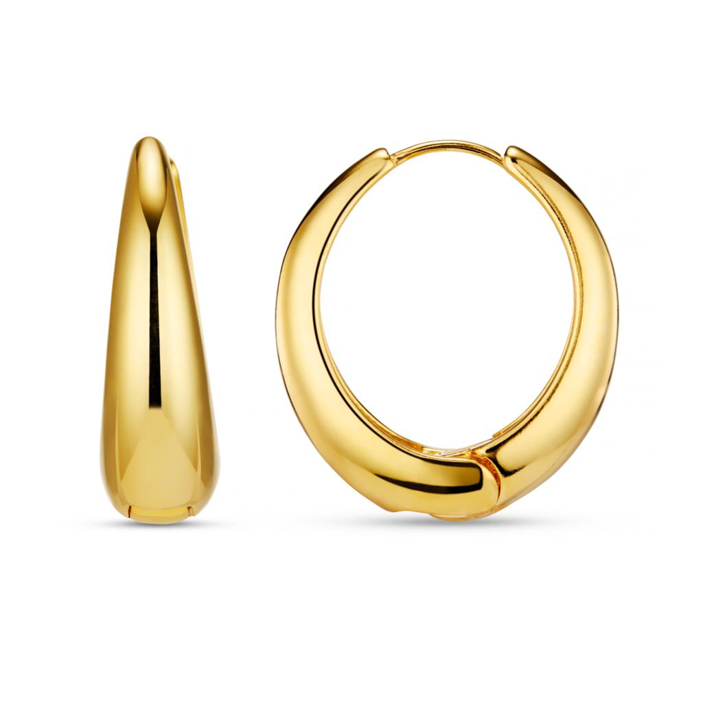 Orelia London Large Tapered Hoop Earrings