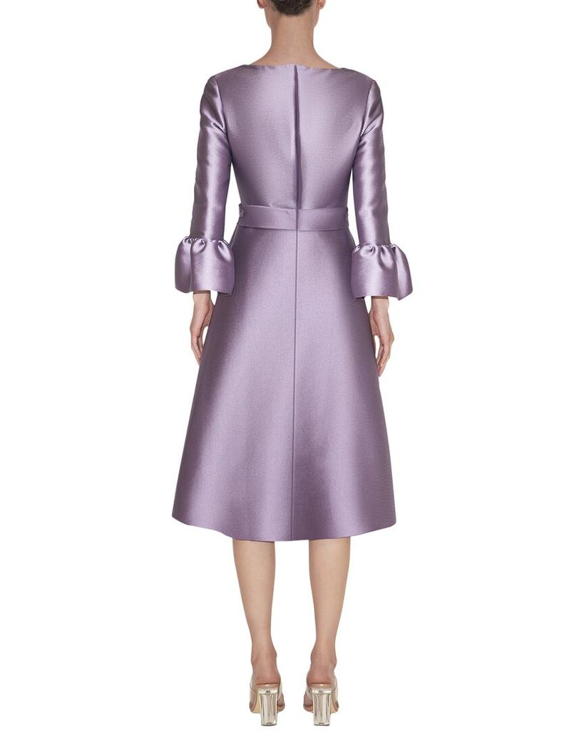 REEM ACRA Bell Sleeve A-Line Cocktail Dress