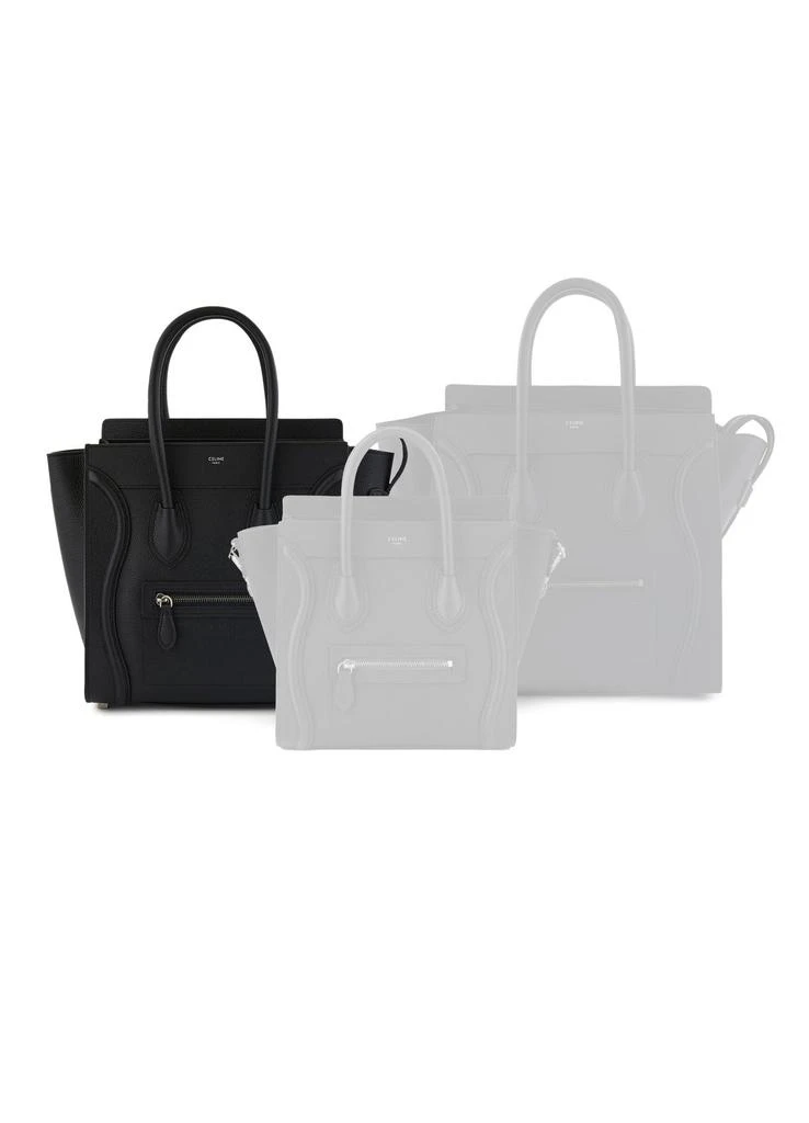 CELINE Micro luggage handbag in drummed calfskin 7