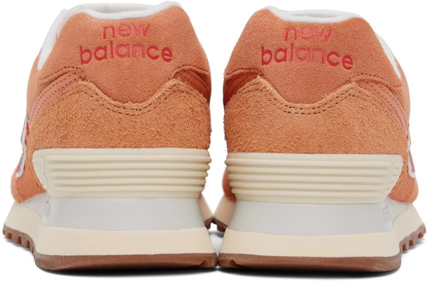 New Balance Orange 574 Sneakers 2