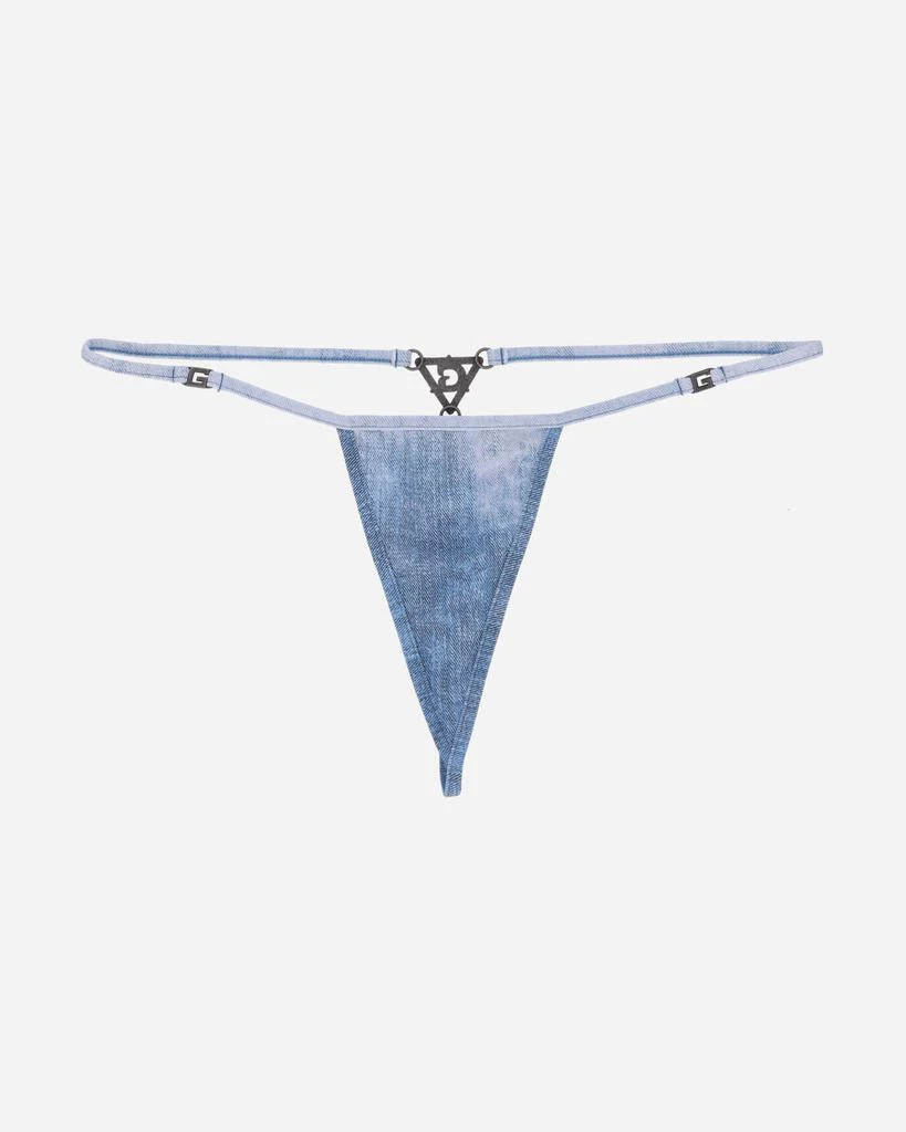 Guess USA Women's Triangle Thong Denim 1