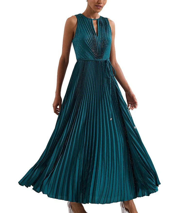 green emerald velvet dress SANDRO DAY DREAM MAXI DRESS IN VISCOSE-KNIT MAXI DRESS - Green main image 1