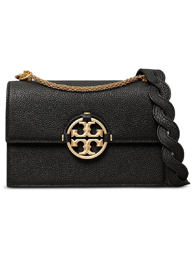 Tory Burch Miller Womens Leather Pebbled Shoulder Handbag