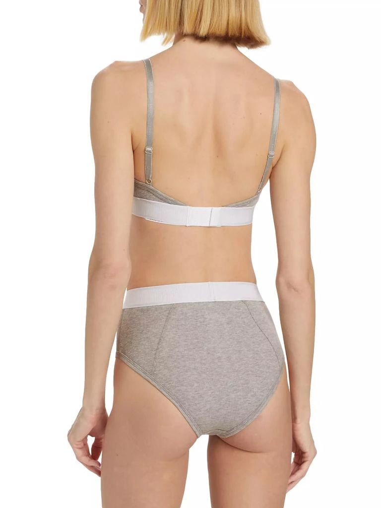 Versace Rib-Knit Logo Bralette 4
