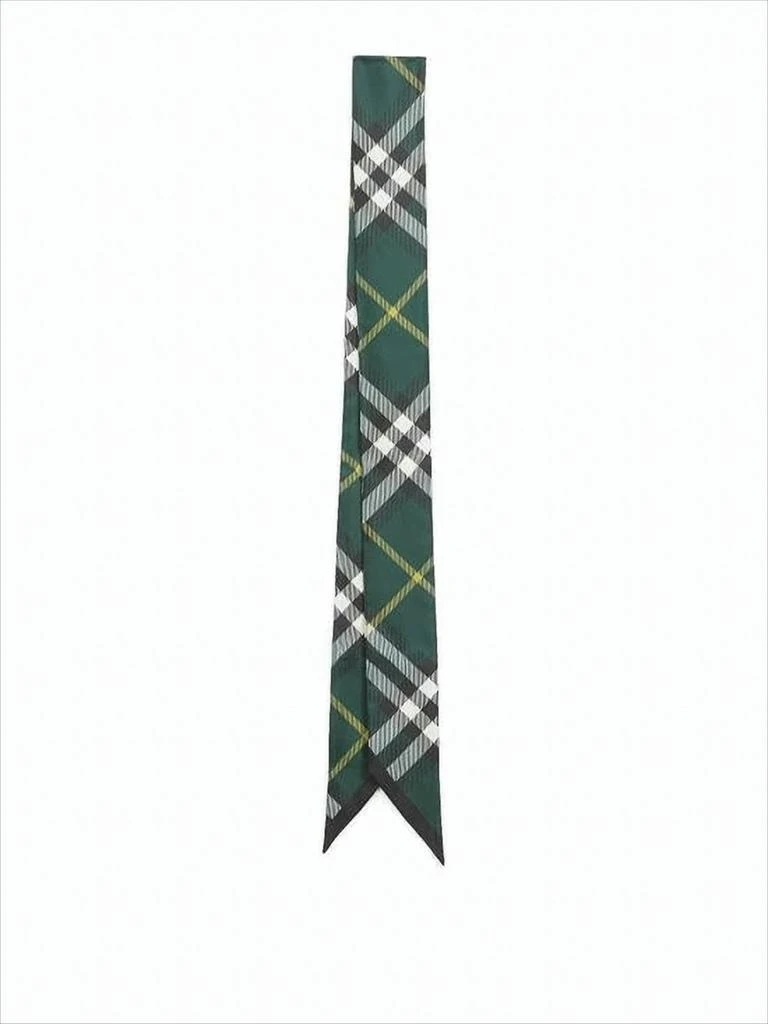 Burberry Plaid Silk Scarf with Pointed Ends