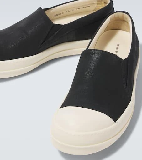 Rick Owens Boat coated denim slip-on shoes 3