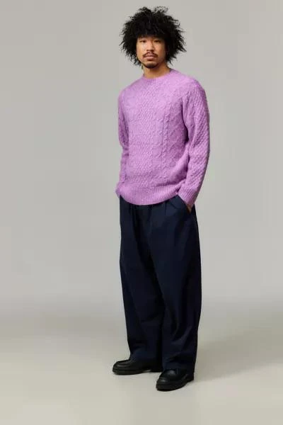 BDG BDG Fluffy Pink Cable Knit Sweater 3