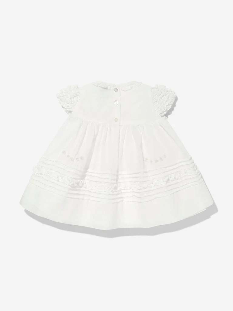 Sarah Louise Baby Girls Dress and Bonnet in Ivory 3