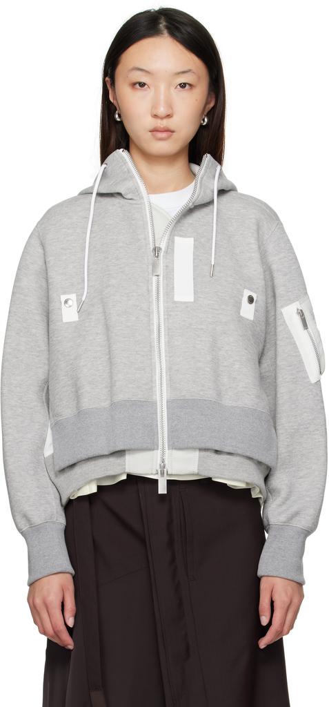 【Sacai】Sponge Sweat x Nylon Twill Hoodie フーディー Feb2021Session69574_TMHILHPS20