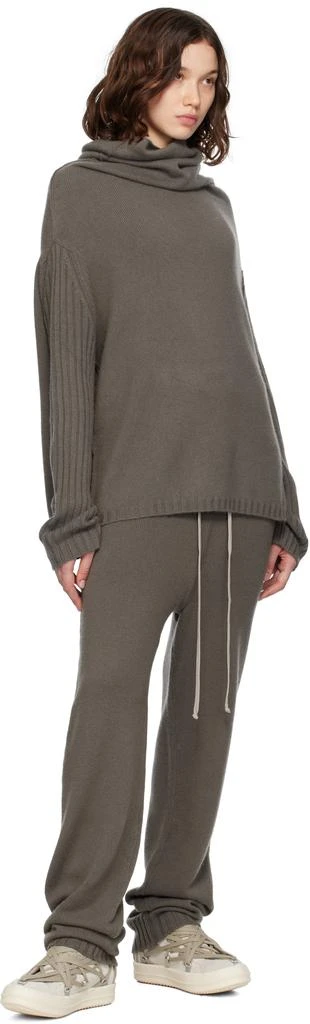 Rick Owens Gray Concordians Rasato Cashmere Knit Turtleneck 4