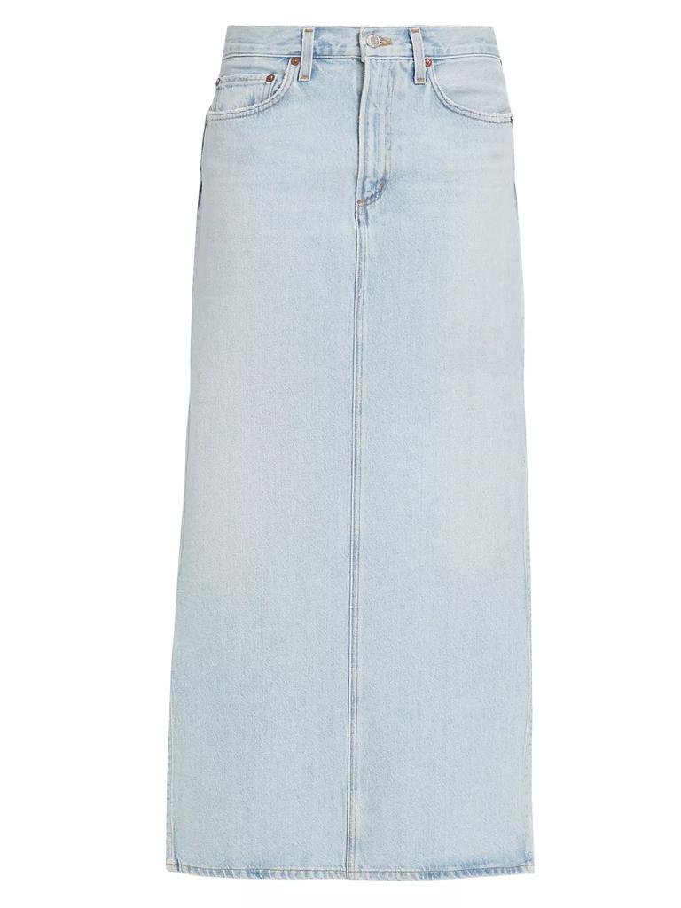 Agolde Astrid Slice Cotton Denim Maxi Skirt