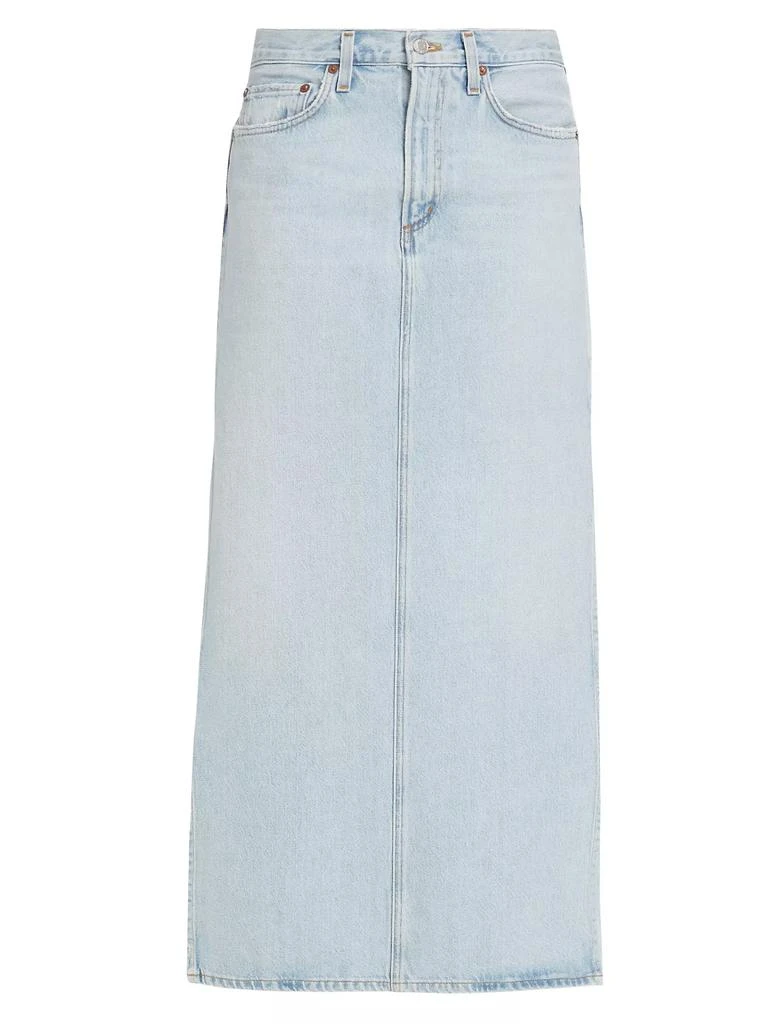 Agolde Astrid Slice Cotton Denim Maxi Skirt 1