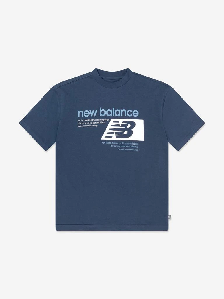 New Balance New Balance Boys Authentic Brand Players Graphic T-Shirt in Navy