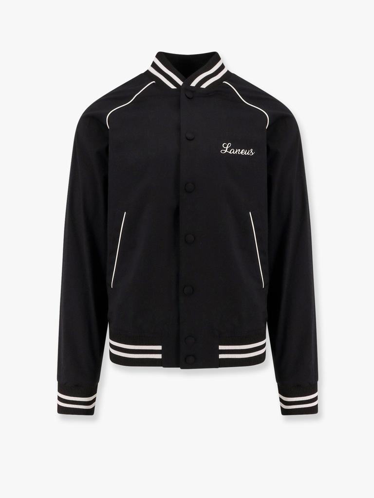 LANEUS Shiny cotton bomber with laneus embroidery