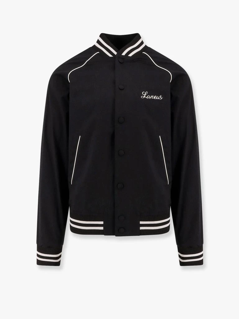 LANEUS Shiny cotton bomber with laneus embroidery 1